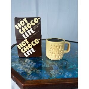 Vintage Avon Hot Choco-Lite Mug Candle w/ Box Chocolate Scent